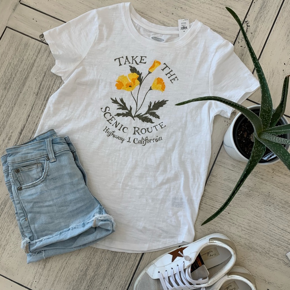 California Poppy Graphic Tee NWT